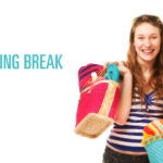 SPI Spring Break Case Study featuring two smiling young women holding colorful beach bags, ready for a vibrant getaway.