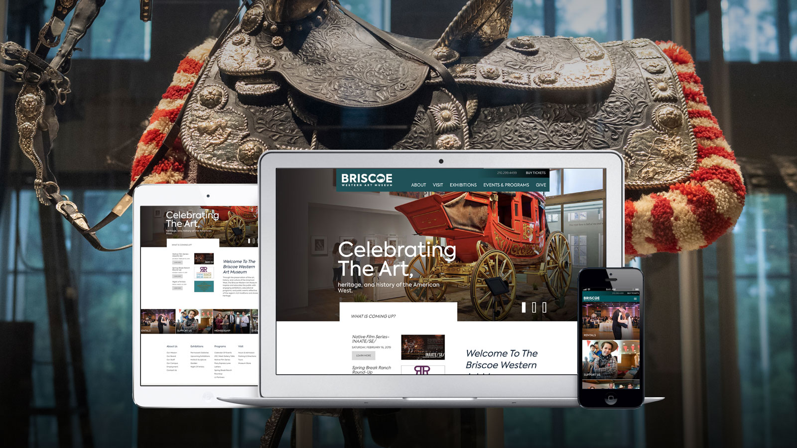 Briscoe Western Art Museum - Responsive website design for Briscoe Western Art Museum showcasing Western heritage and art.