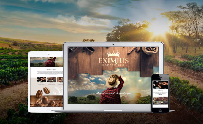 Eximius Coffee - Eximius Coffee website homepage showcasing premium coffee beans, services, and the rich legacy of coffee production